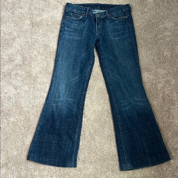Citizens Of Humanity Denim - Citizens Of Humanity Faye # 003 Low Waist Full Leg Blue Jeans